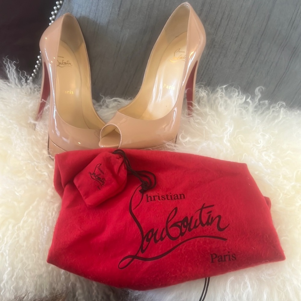 Nude Louboutin heels